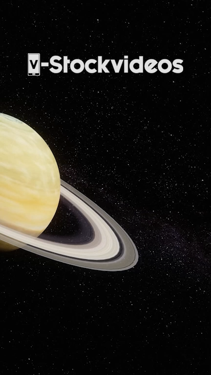 Animation with the planet Saturn in the background