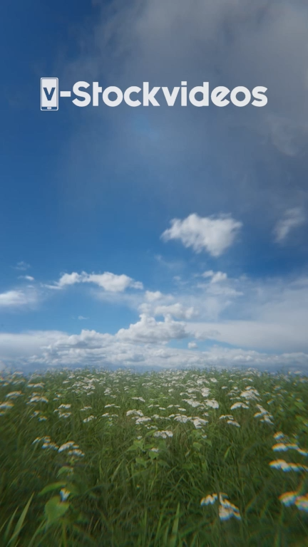 Animated Grass Flower Field 04